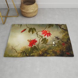 Midnight Passion Flower in a Jungle Rug