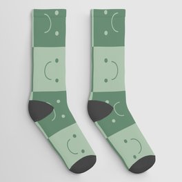 Plaid of Emotions pattern sage Socks
