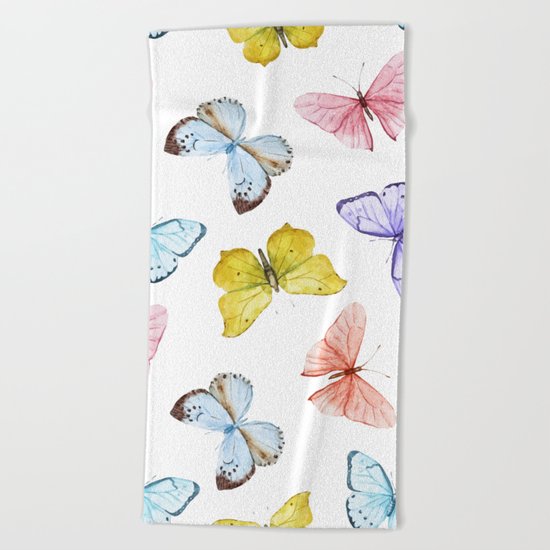 Butterfly Pattern 04 Beach Towel
