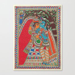 Krishna And Radha Canvas Print