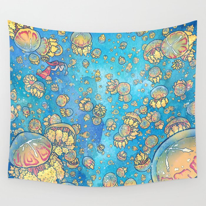 Jellyfish Lake Wall Tapestry
