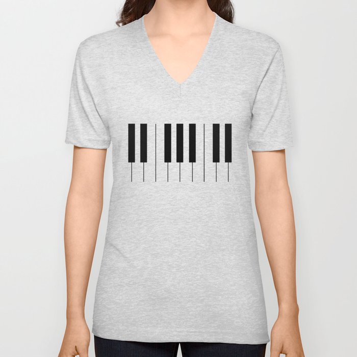 See Piano V Neck T Shirt
