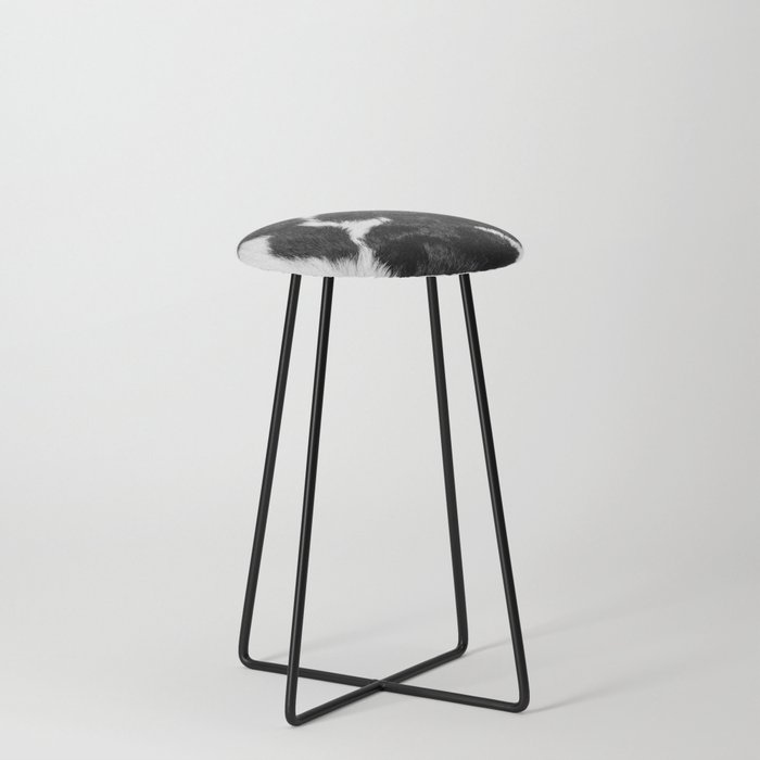 Scandi Modern Cowhide Counter Stool