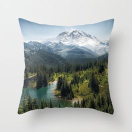 Mountain, Scenic, Rainier, Eunice Lake, National Park, Parks 2016 Throw Pillow