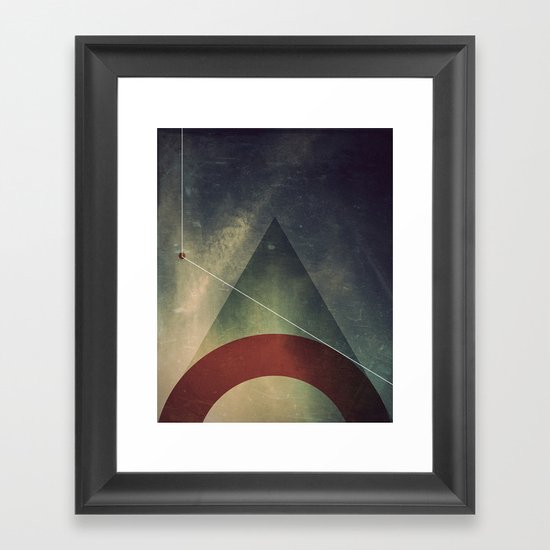 triangle half circle Framed Art Print