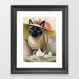 Lady Cat Framed Art Print