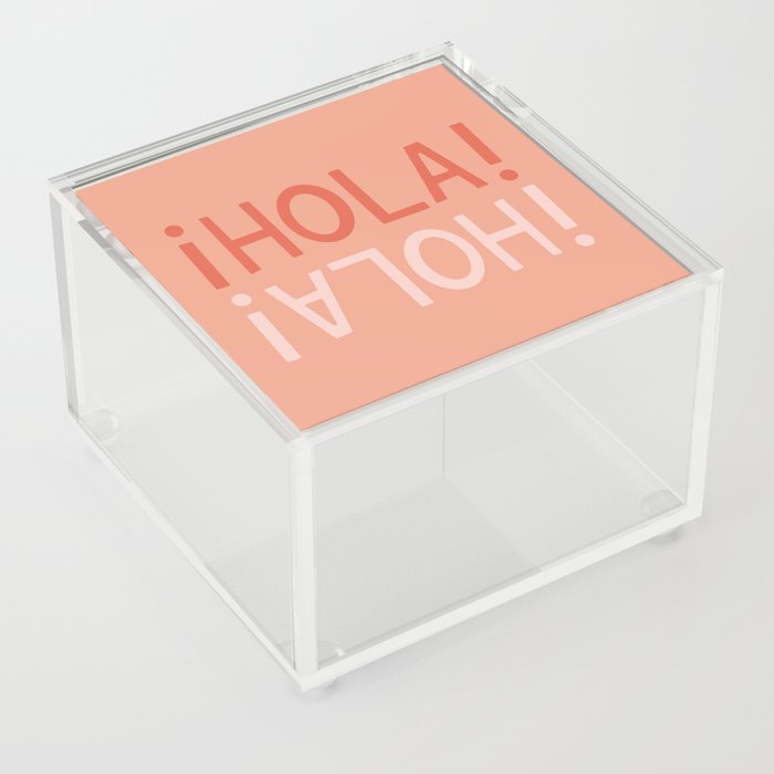 Hola Hand Lettering Acrylic Box