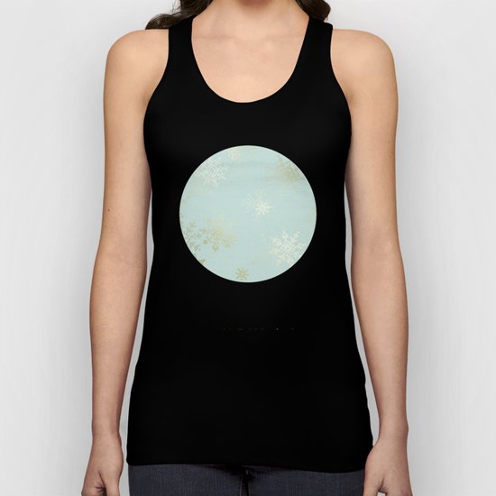 Gold Snowflakes Unisex Tank Top
