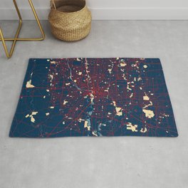 Columbus City Map of Ohio, USA - Hope Rug
