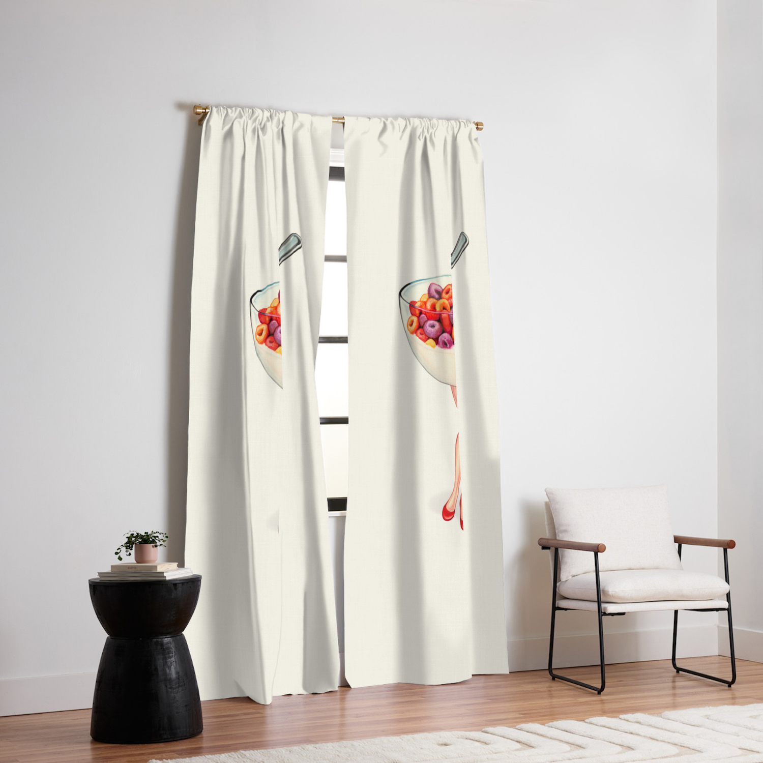 Cereal Pin Up Fruit Loops Blackout Curtain By Kellygilleran