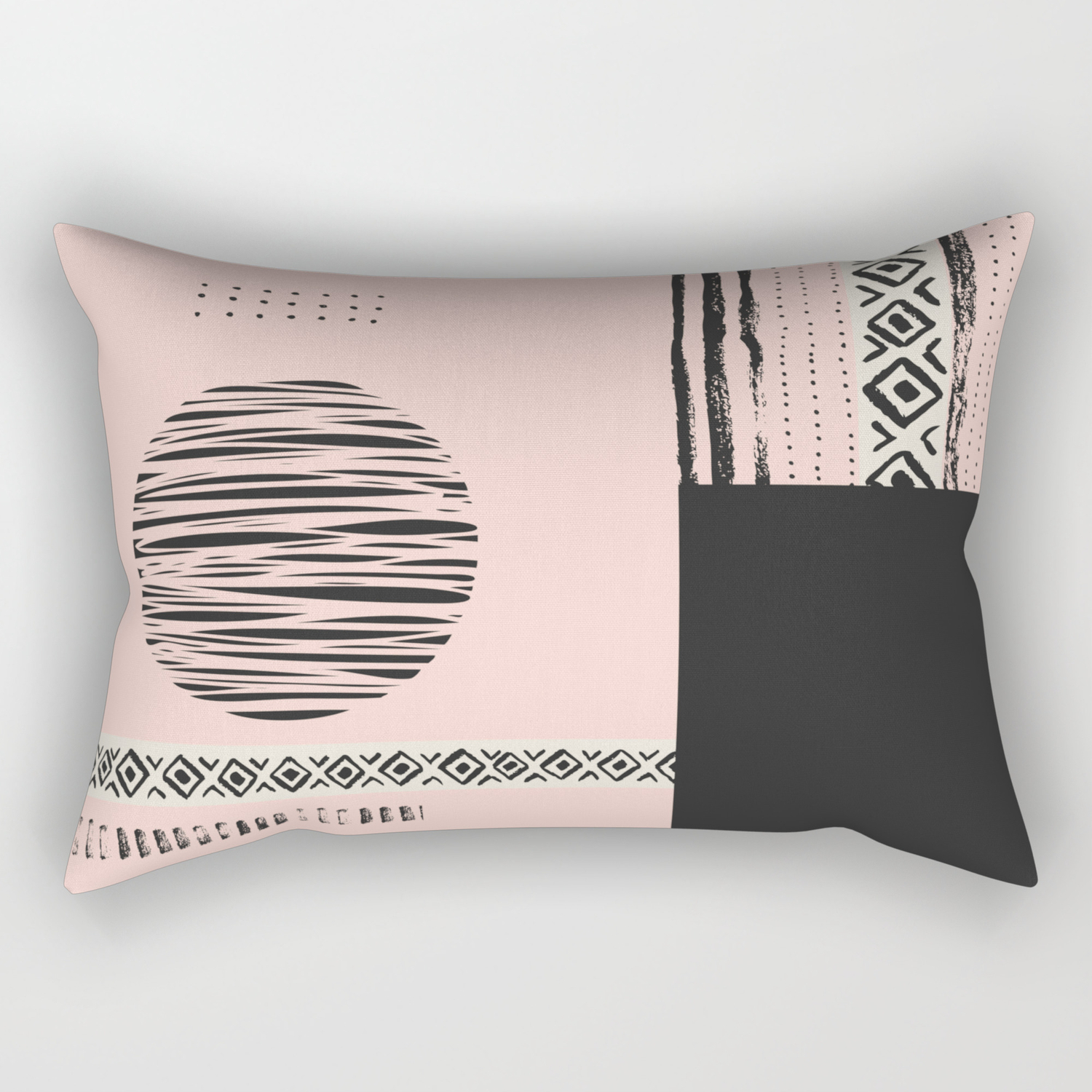 Modern Art Abstract Forms 027 Rectangular Pillow By Mmartabc