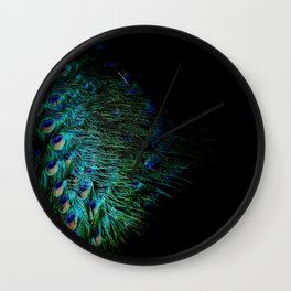 Peacock Details Wall Clock