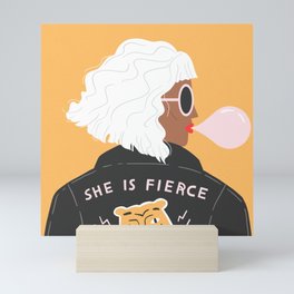 She Is Fierce Mini Art Print