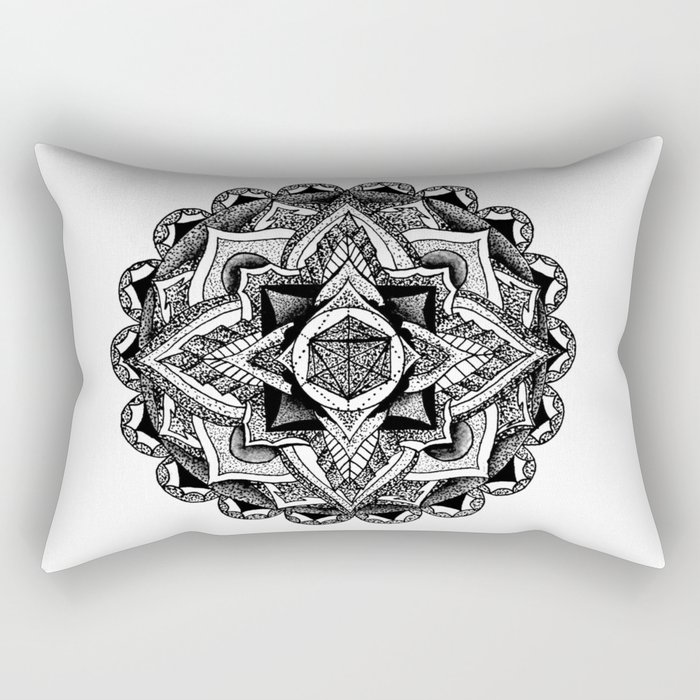 Mandala Circles Rectangular Pillow