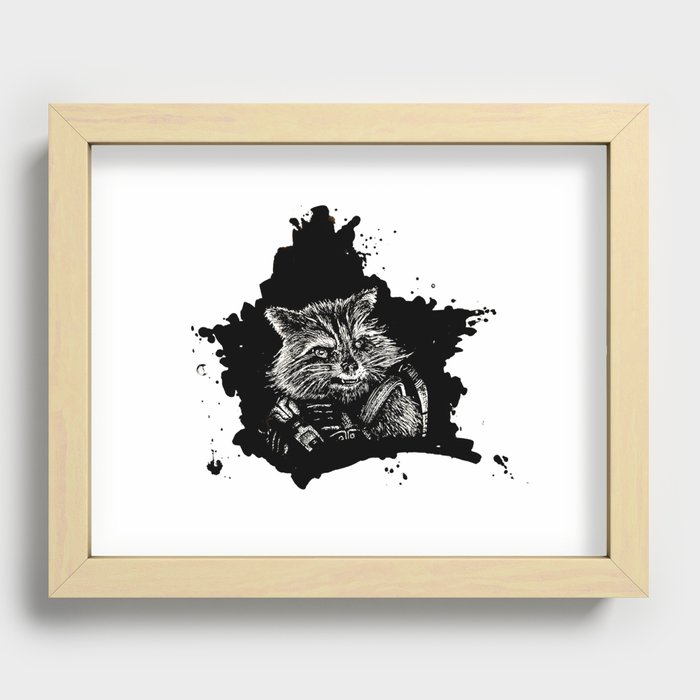 Rocket Racoon Recessed Framed Print