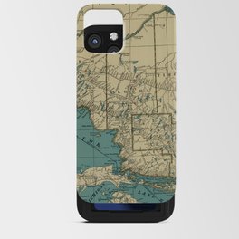 1924 Vintage Map of Northern Ontario (Sault Ste. Marie, Manitoulin Is, Thunder Bay) iPhone Card Case