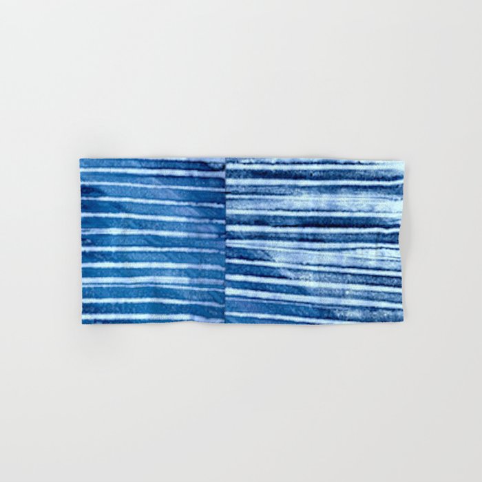 Modern Pinstripe 1 - Blazing Blue Hand & Bath Towel