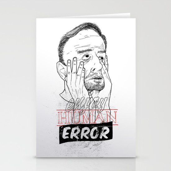 enjoy human error Stationery Cards