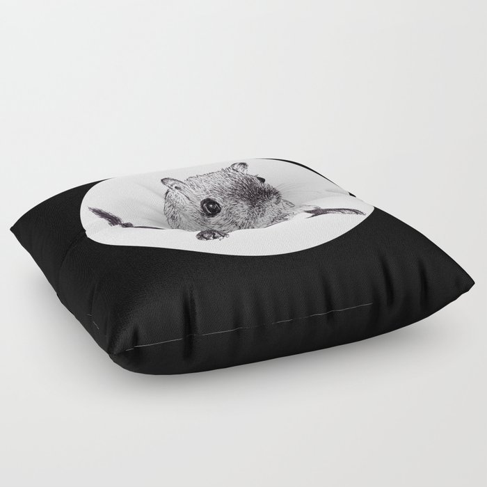 Mouse Ink Drawings Floor Pillow