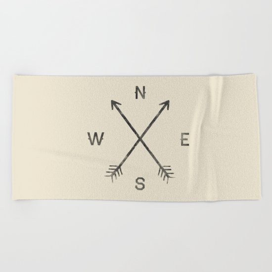 Compass (Natural) Beach Towel