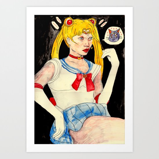 sailor moon Art Print