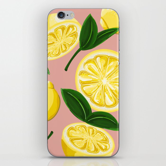 pink lemons iPhone Skin