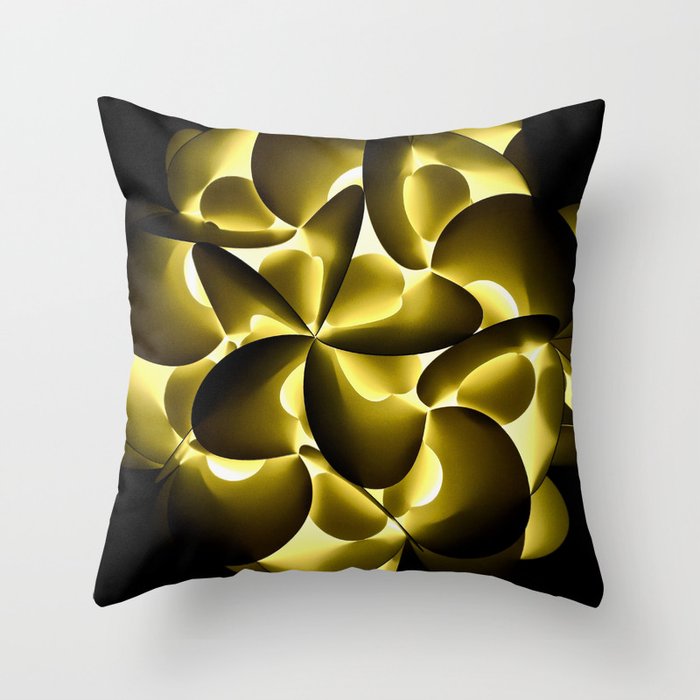 Modern Yellow Black Throw Pillow by LorraineOC Society6