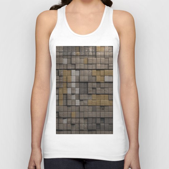Wood pattern Unisex Tank Top