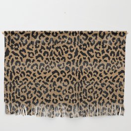 2000s leopard_black on tan Wall Hanging