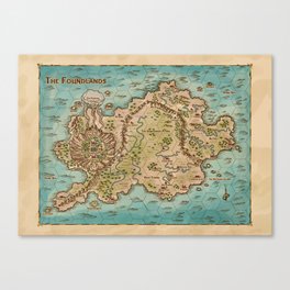 The Foundlands RPG Map Canvas Print