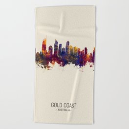 Gold Coast Australia Skyline Beach Towel