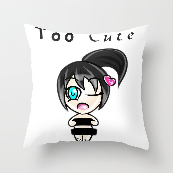 Too Cute Throw Pillow