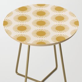 Golden Sun Pattern Side Table