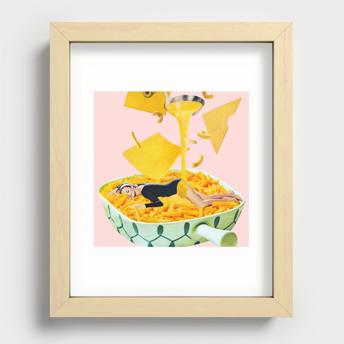Cheese Dreams (Pink) Recessed Framed Print