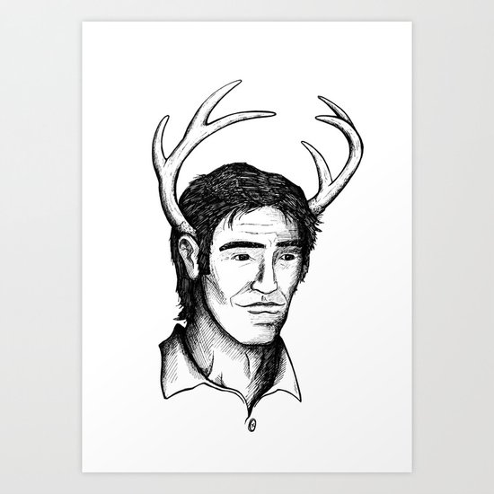Deer John Art Print