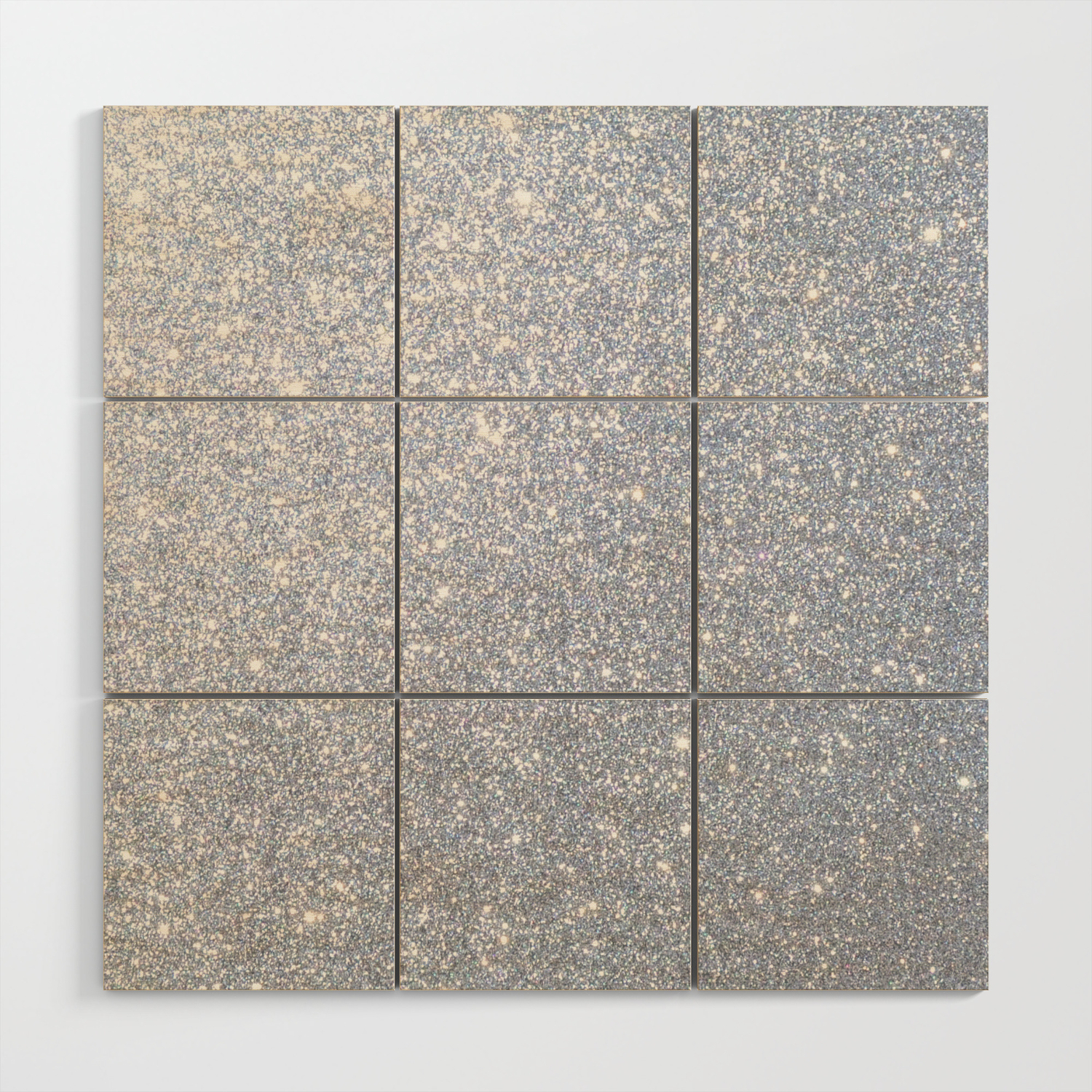 Silver Metallic Sparkly Glitter Wood Wall Art By Podartist Society6