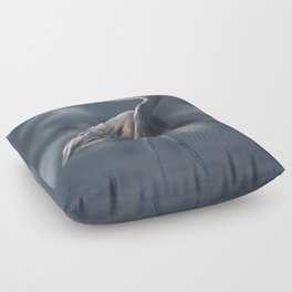 Low Tide Heron  Floor Pillow