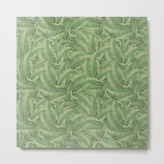 Banana Leaf Pattern Metal Print