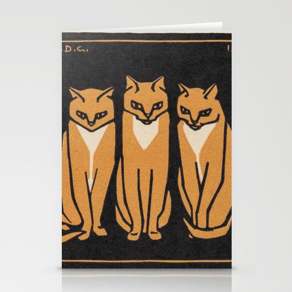 Three Cats Stationery Cards