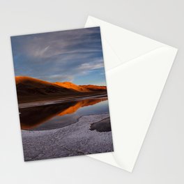 Argentina Photography - Beautiful Sunset Over The Lake In The Desert Stationery Card