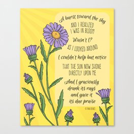 Inspirational Poem For Home and Office Canvas Print