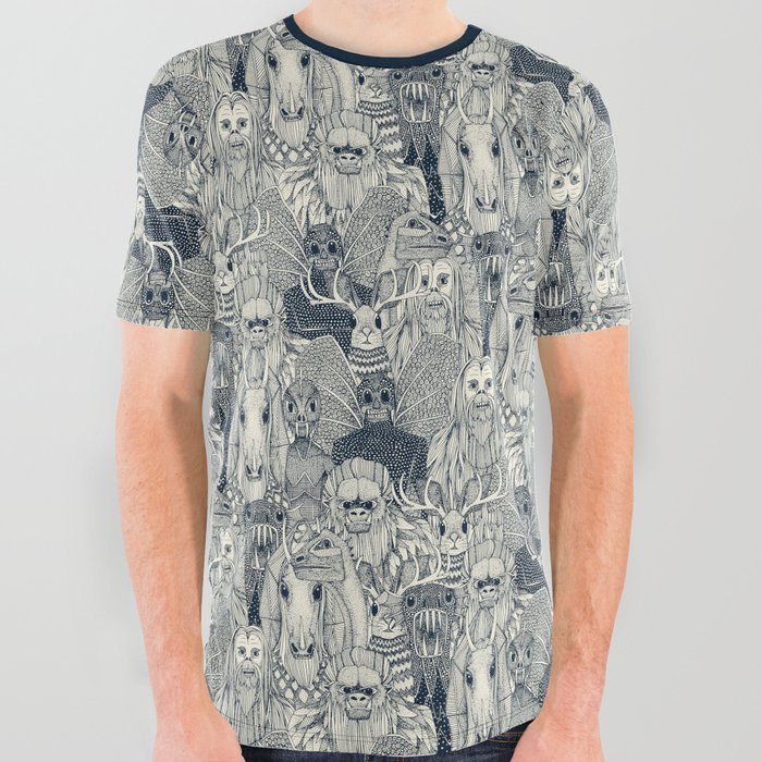 cryptid crowd indigo pearl All Over Graphic Tee