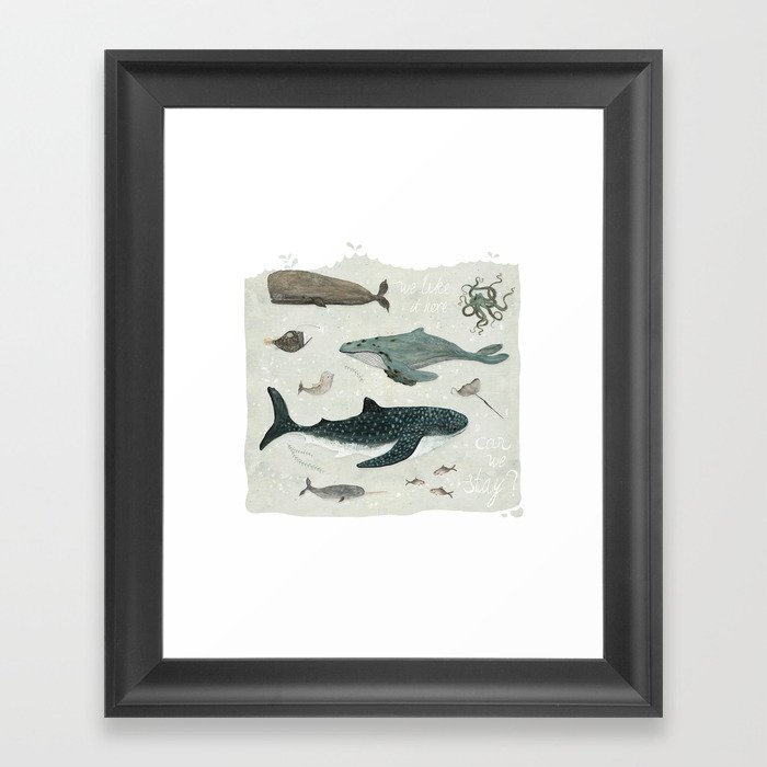 We like it here... Framed Art Print