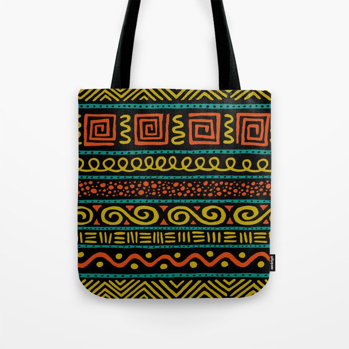 scribble doodle tribal pattern Tote Bag