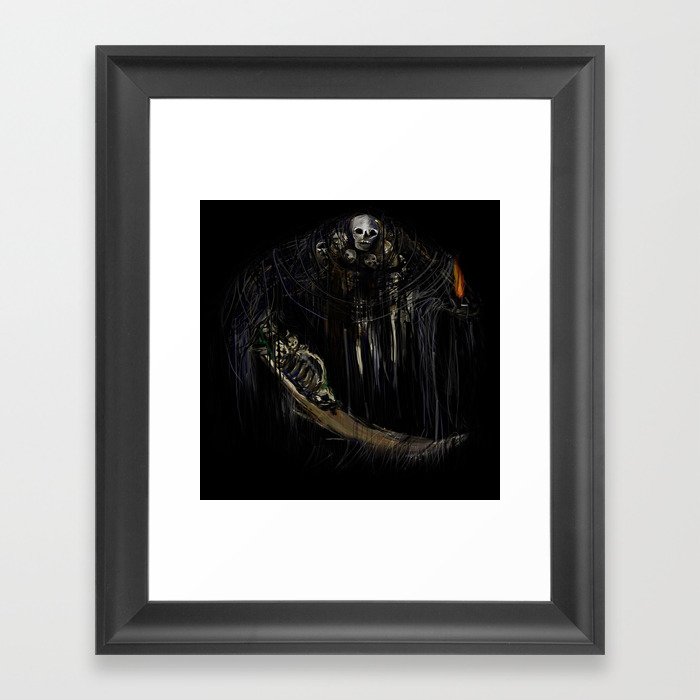 Gravelord Nito - Dark Souls (black tee PNG edition) Framed Art Print