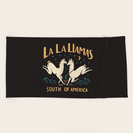 La la llamas Beach Towel