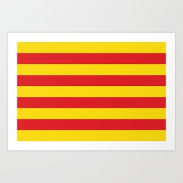 Catalonia (Senyera) Flag Art Print