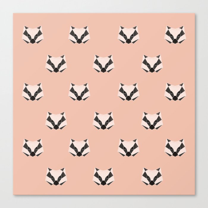Badger Pattern Canvas Print