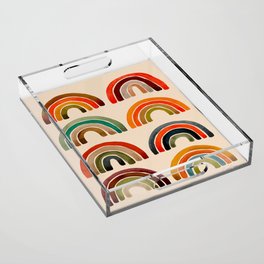 Rainbow Watercolor – Retro Palette Acrylic Tray