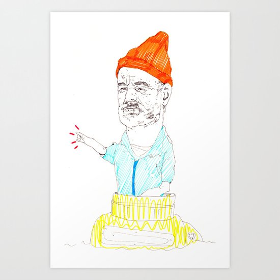 steve zissou Art Print